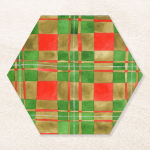 MAC GREGOR TARTAN Hexagon Paper Coasters