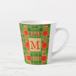 MAC GREGOR TARTAN Latte Mug + Initial