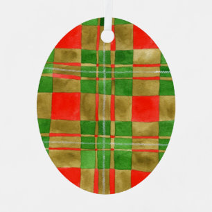 MAC GREGOR TARTAN Metal Oval Ornament