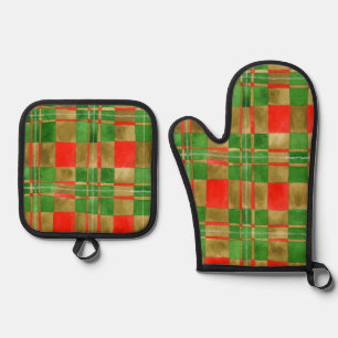 MAC GREGOR TARTAN Oven Mitt & Pot Holder Set