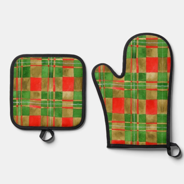 MAC GREGOR TARTAN Oven Mitt & Pot Holder Set (Front)