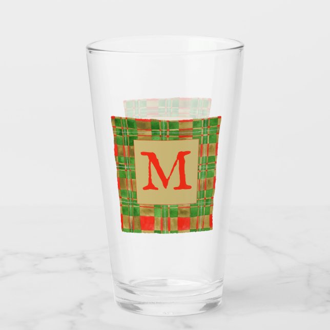 MAC GREGOR TARTAN Pint Glass + Initial (Back)