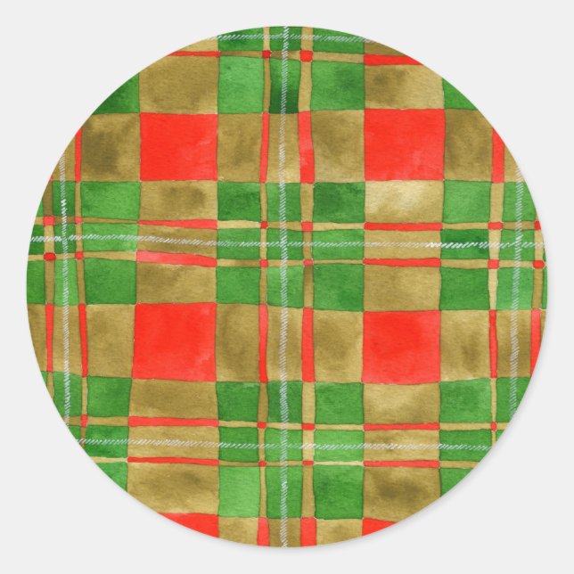 MAC GREGOR TARTAN Small Round Stickers (Front)