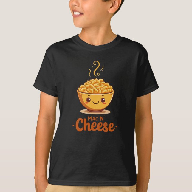 Mac N Cheese Cute Bowl T-Shirt (Front)