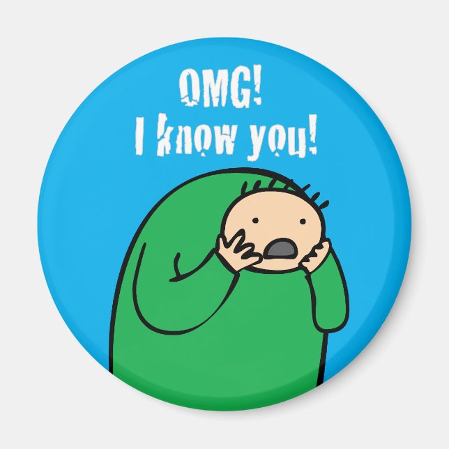 Mac OMG! Magnet (Blue) (Front)