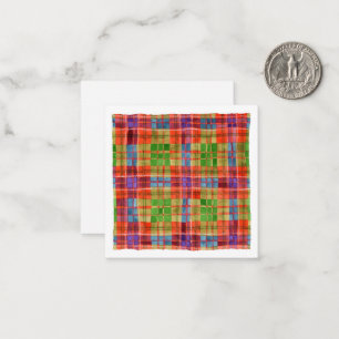 MAC RAE TARTAN 2.5x2.5 Square Flat Card II