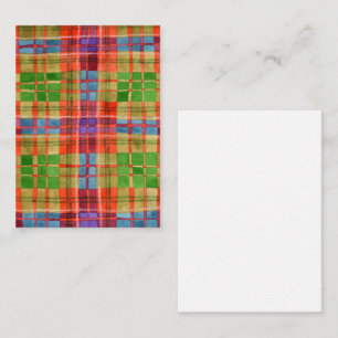 MAC RAE TARTAN 3.5x2.5 Flat Card / Vertical