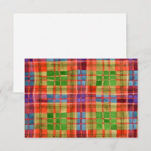 MAC RAE TARTAN 3.5x5 Flat Card / Horizontal