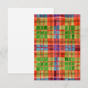 MAC RAE TARTAN 3.5x5 Flat Card / Vertical