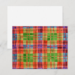 MAC RAE TARTAN 4.25x5.5 Flat Card / Horizontal