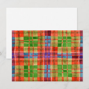 MAC RAE TARTAN 4.5x6.25 Flat Card / Horizontal