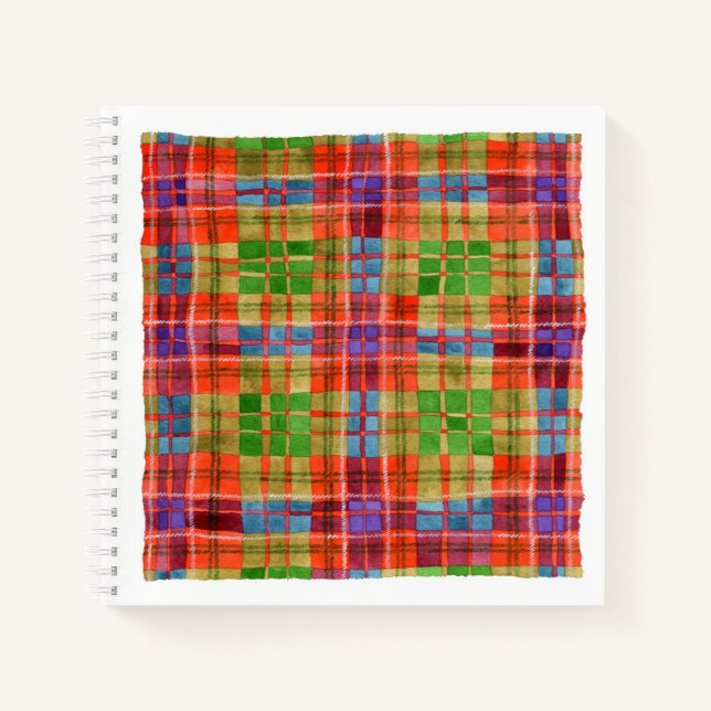 MAC RAE TARTAN 8.5x8.5 Spiral Notebook  (Front)