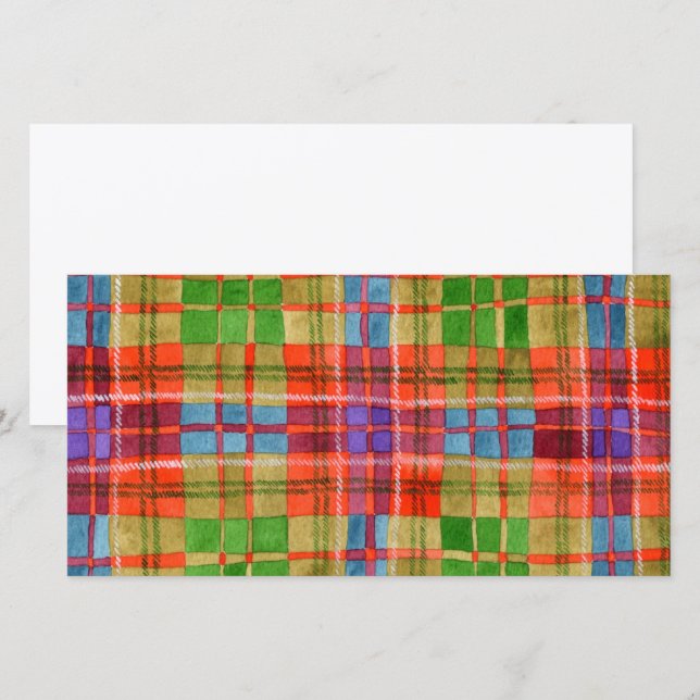 MAC RAE TARTAN 8x4 Flat Card / Horizontal (Front/Back)