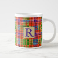 MAC RAE TARTAN Big Mug + Initial