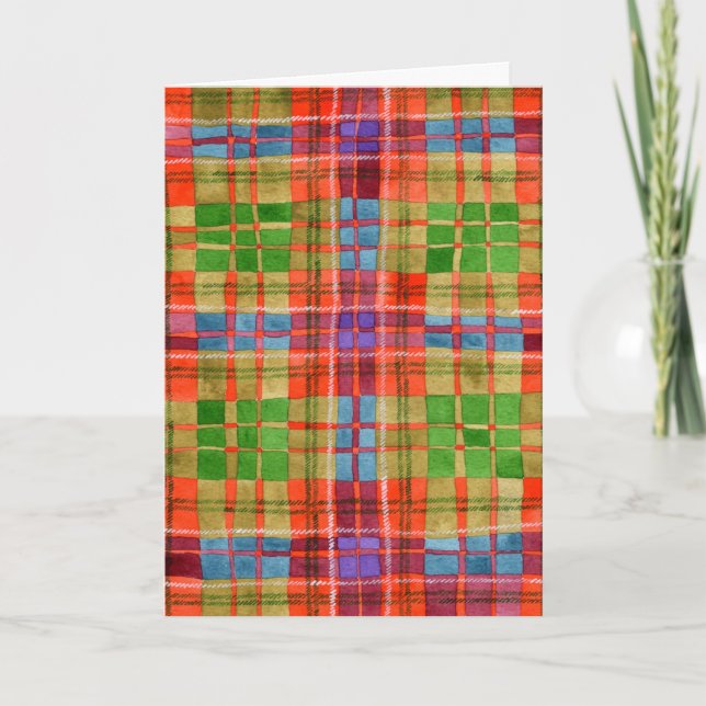 MAC RAE TARTAN Birthday Card (Front)