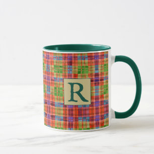 MAC RAE TARTAN Hunter Green Combo Mug + Text