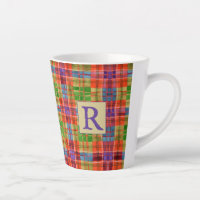 MAC RAE TARTAN Latte Mug + Text
