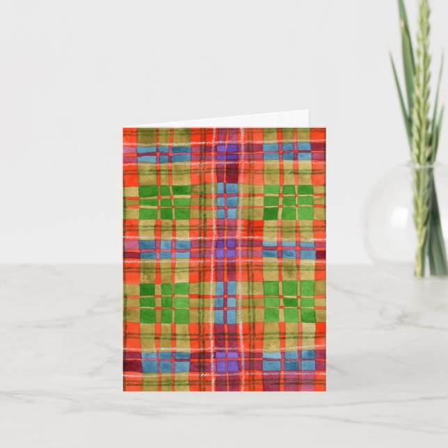 MAC RAE TARTAN Note Card (Front)