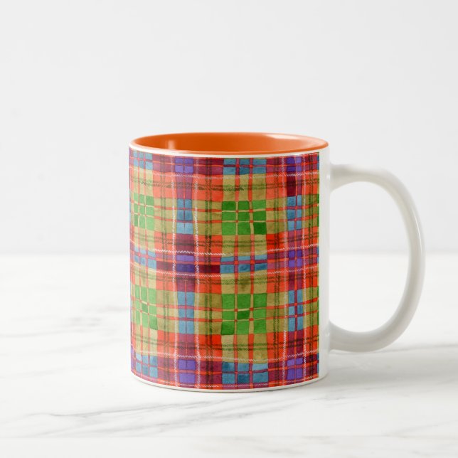 MAC RAE TARTAN Orange Two-Tone Mug (Right)