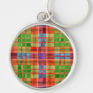 MAC RAE TARTAN Premium Round Keychain