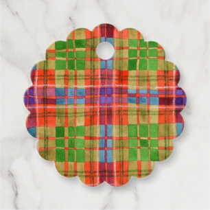 MAC RAE TARTAN Scalloped Gift Tags