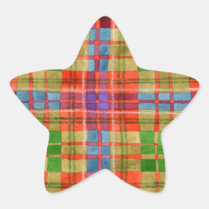 MAC RAE TARTAN Star Stickers
