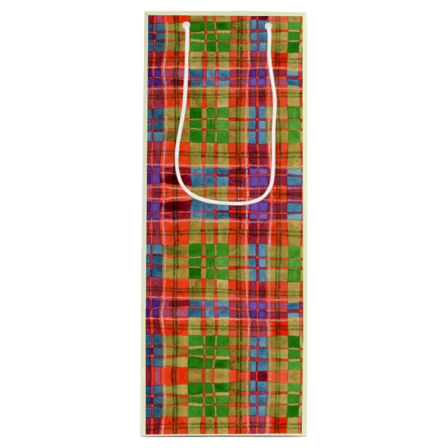 MAC RAE TARTAN Wine Gift Bag (Front)
