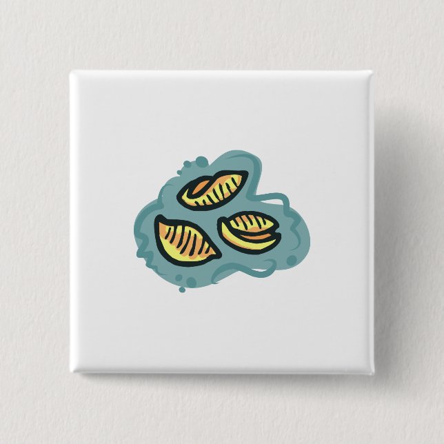mac shells  n cheese 15 cm square badge (Front)