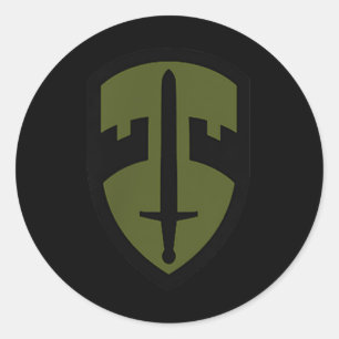 Mac-v Army Small Unit Patch Full Colour Vietnam Ve Classic Round Sticker