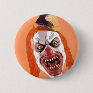 Macabre Clown 6 Cm Round Badge