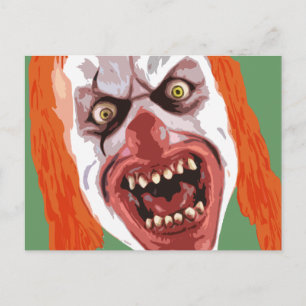 Macabre Clown Postcard