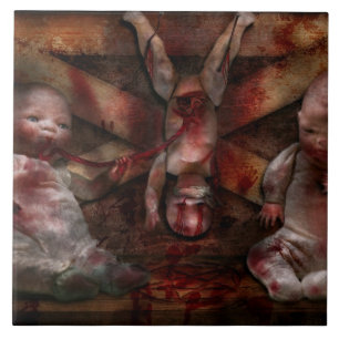 Macabre - Dolls - Having a friend for dinner Tile