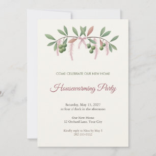 Macadamia Branch Housewarming Party Invitation