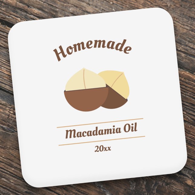 Macadamia Oil Label Sticker (Macadamia Oil Label Sticker)