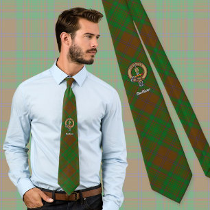MacAlister of Glenbarr Crest over Hunting Tartan Tie