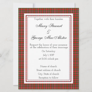 MacAlister Scottish Wedding Invitation