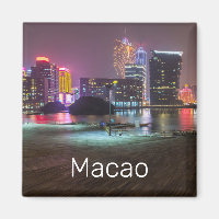 Macao Casino Skyline Panorama China Nighttime