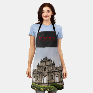 Macao Ruin of St. Paul's Church China Souvenir Apron