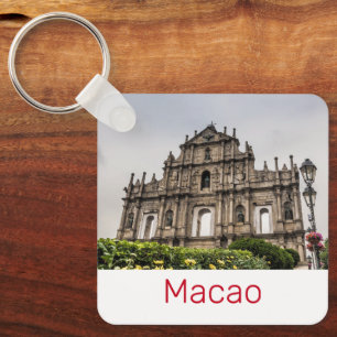 Macao Ruin of St. Paul's Church China Souvenir Key Ring