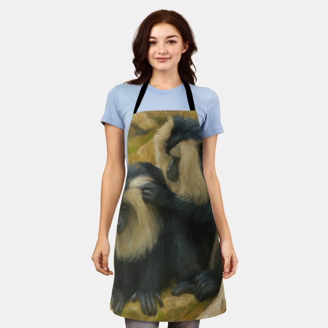Macaque Bond – Grooming Ritual Apron (Worn)