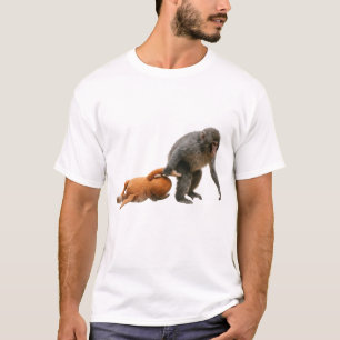 Macaque Monkey with Toy - Emotional Loss Story T-Shirt