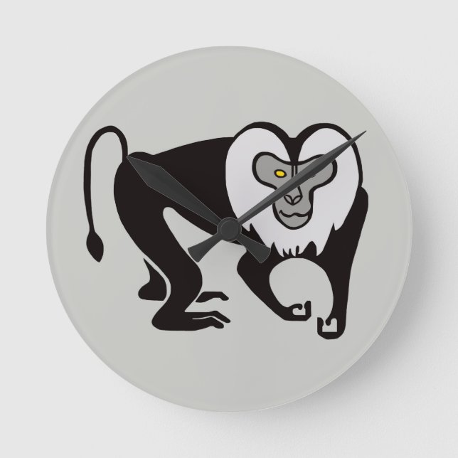 Macaque - round clock (Front)
