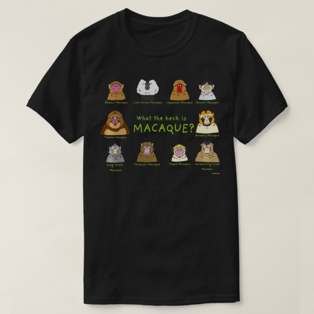 Macaques  T-Shirt (Design Front)