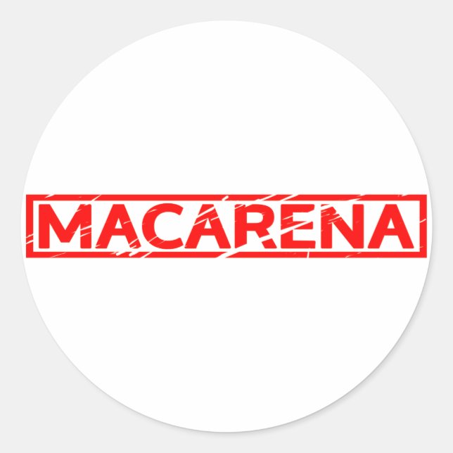 Macarena Stamp Classic Round Sticker (Front)