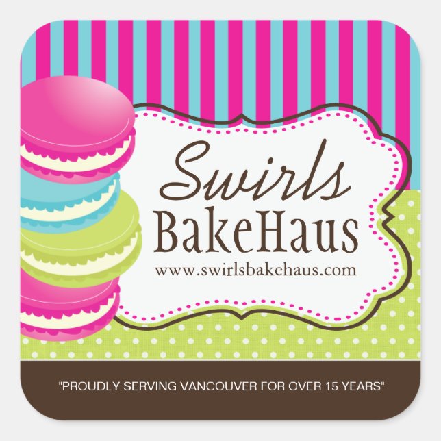 Macaron and Dessert - Packaging Stickers (Front)