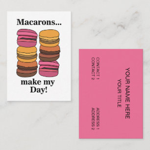 Macaron Bakery Restaurant Pastry Chef Business Card