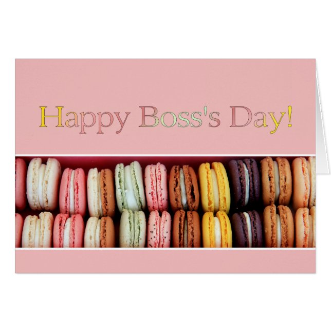 Macaron Boss's Day Card (Front Horizontal)