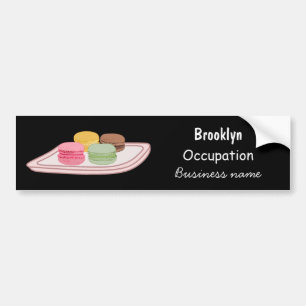 Macaron cartoon illustration bumper sticker