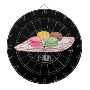 Macaron cartoon illustration dartboard