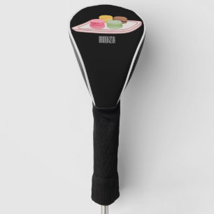 Macaron cartoon illustration golf head cover